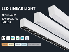 Dimmable LED Linear Light Fixture with 85 Degree Beam Angle