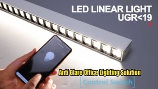 UGR 19 DALI Dimmable LED Linear Light for Modern Offices