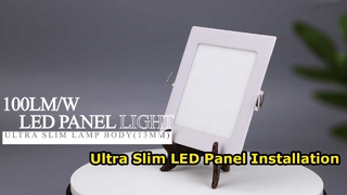 12W Aluminum Frame Recessed LED Panel Light with Easy Installation for Supermarkets