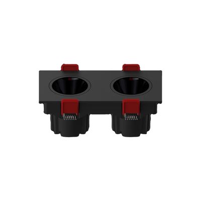 comprare Luce a doppia testa quadrata in alluminio, illuminazione in punto, salotto, soffitto intagliato, luci a LED fabbricazione online