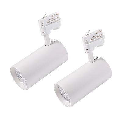 White LED Track Light Fixtures 3000K/4000K/6000K Color Temperature IP20 Rated >80 CRI
