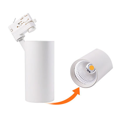White LED Track Light Fixtures 3000K/4000K/6000K Color Temperature IP20 Rated >80 CRI