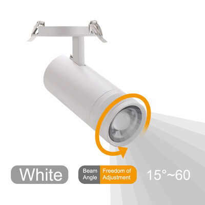 Surface Mounting Recessed Mounting Zoomable 15°-60°  COB LED Track Light Fixtures CRI for Department Stores