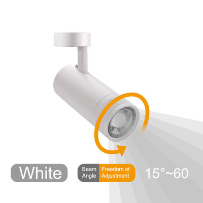 Surface Mounting Recessed Mounting Zoomable 15°-60°  COB LED Track Light Fixtures CRI for Department Stores