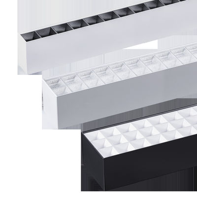 Indoor Lighting Lower UGR Suspended Pendant Lamp Linkable Led Batten Linear Lights for Office Warehouse Supermarket