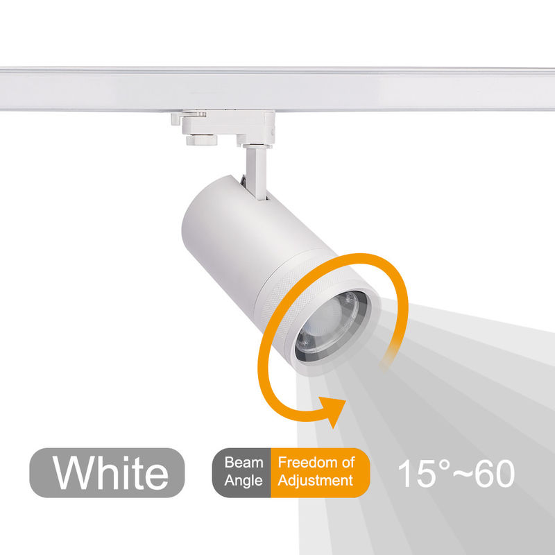 Surface Mounting Recessed Mounting Zoomable 15°-60°  COB LED Track Light Fixtures CRI for Department Stores