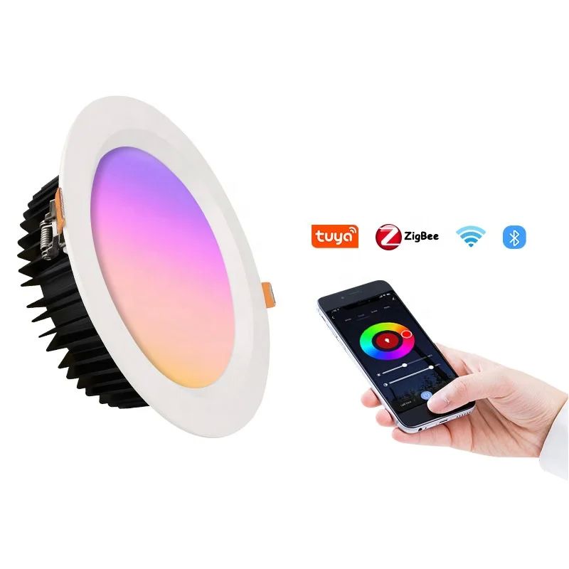 Lifespan 50000 Hours Energy-saving LED Downlight with 24° Beam Angle and Aluminum Body in Warm White