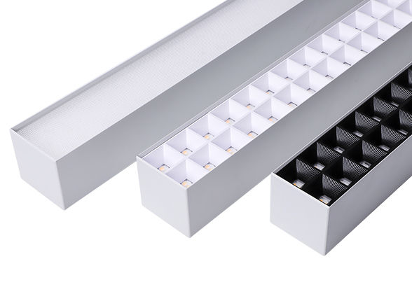 Indoor Lighting Lower UGR Suspended Pendant Lamp Linkable Led Batten Linear Lights for Office Warehouse Supermarket