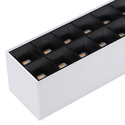 Indoor Lighting Lower UGR Suspended Pendant Lamp Linkable Led Batten Linear Lights for Office Warehouse Supermarket