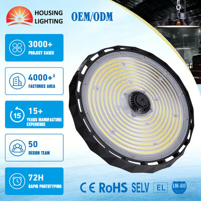 سعر جيد ضوء زيغبي قابل للتضييق 200W 5000K UFO LED High Bay Light مع جهاز استشعار الحركة للاستخدام الصناعي الانترنت