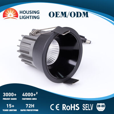 Harga bagus Indoor Small Downlight Die-casting Cob Spotlights Dimmable Cct 2700K 4000K 6000K untuk Toko Hotel on line