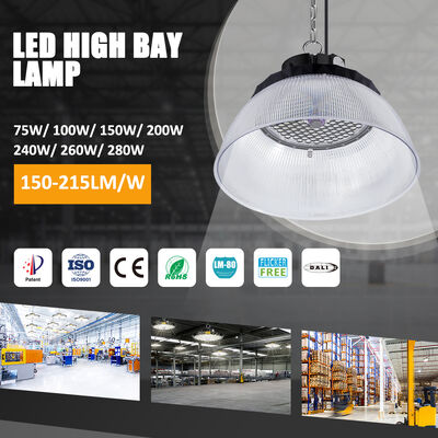 Un bon prix. Lumière industrielle UFO LED pour grande hauteur, 20 000 lumens, variable 0-10 V/DALI IP65, avec batterie de secours en ligne