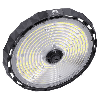Un bon prix. Lumière haute baie LED OVNI industrielle avec atténuation de 1 à 10 V, étanchéité IP65 et maintenance réduite de 5 ans en ligne