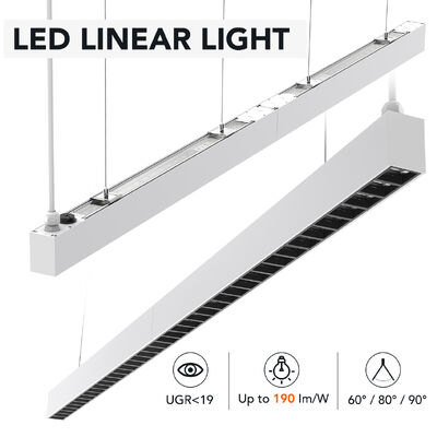 良い価格 UGR<19 LED線形ライト 120-190lm/W DALI 0-10V トリアックジグビー 暗調可 商業用 LEDペンダントライト オフィス用 オンライン